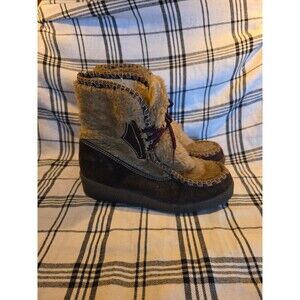 Fuzzy Faux Fur Suede Winter Boots Warm Comfortable Apres‎ Ski